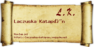Laczuska Katapán névjegykártya